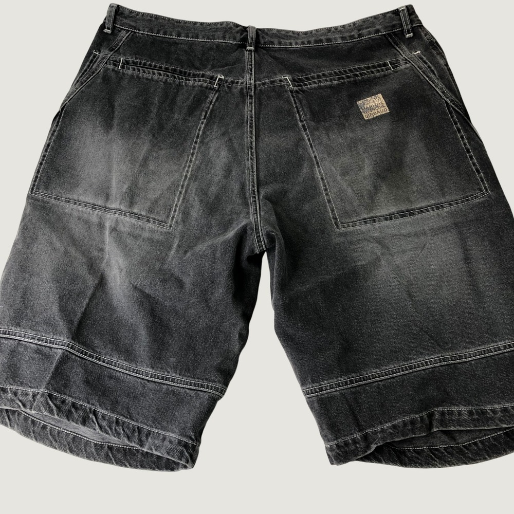 Vintage Marithe Francois Girbaud Shorts Mens 41-42 Gray Black Denim Baggy Grunge